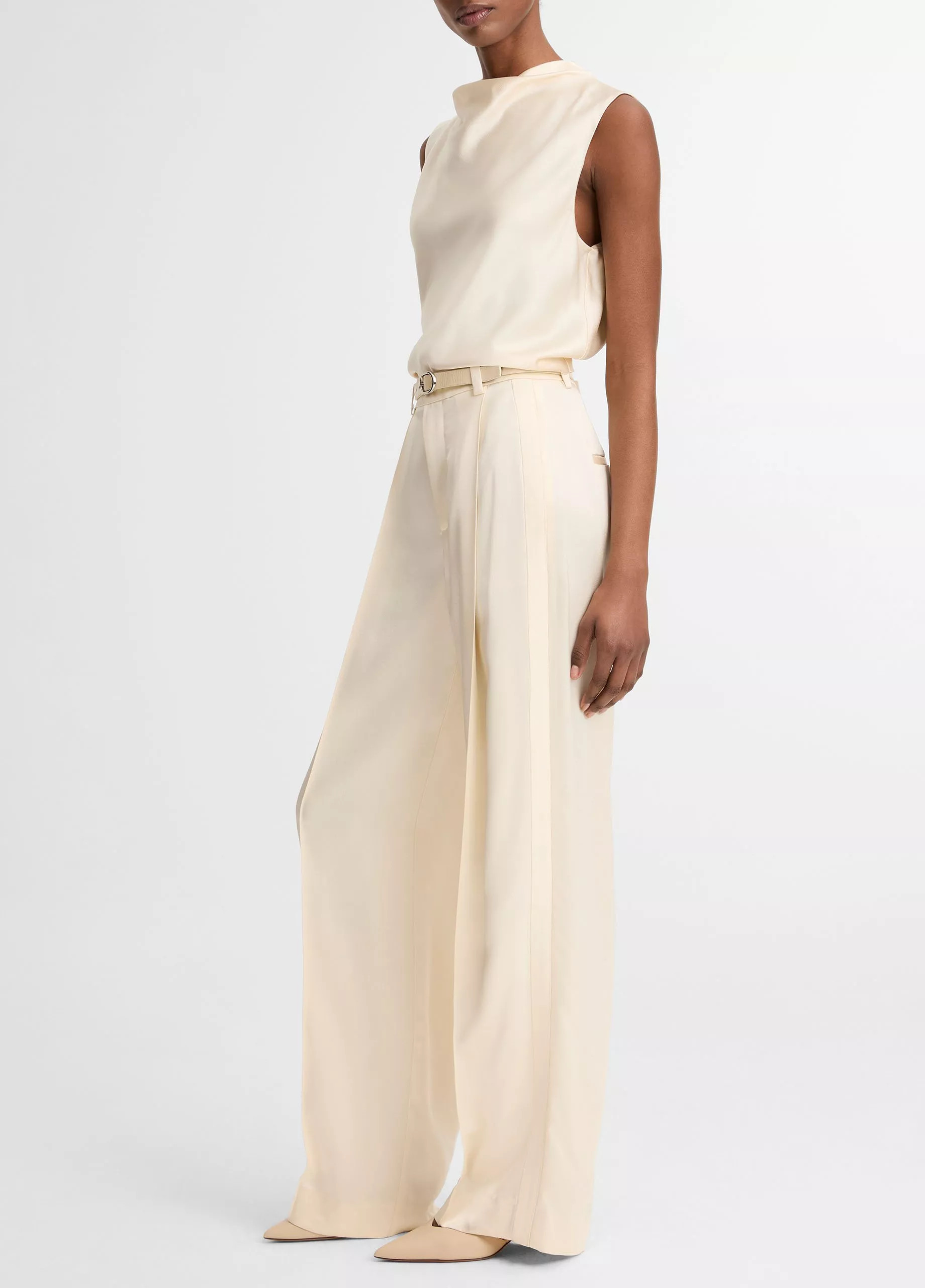 Satin High-Waist Trouser | Vince LLC