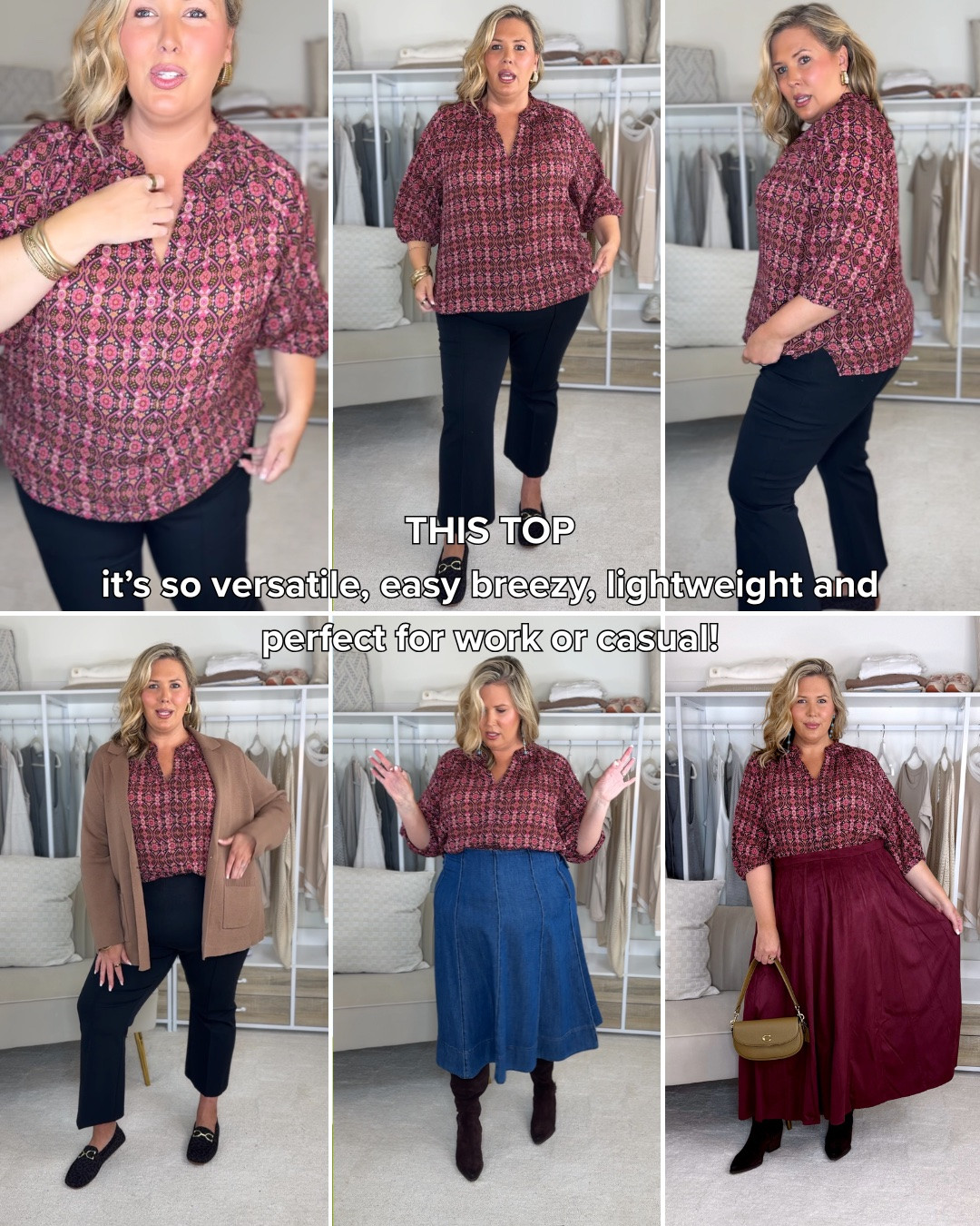 Burgundy skirt runs big I need the 1X! Everything else true to size I’m wearing 2x or 18W!

#LTKPlusSize #LTKOver40 #LTKSaleAlert
