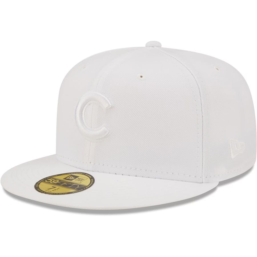 Chicago Cubs New Era White on White 59FIFTY Fitted Hat | Lids