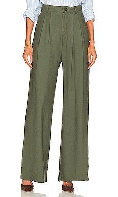 NONchalant Label Fabi Wide Leg Pant in Olive from Revolve.com | Revolve Clothing (Global)
