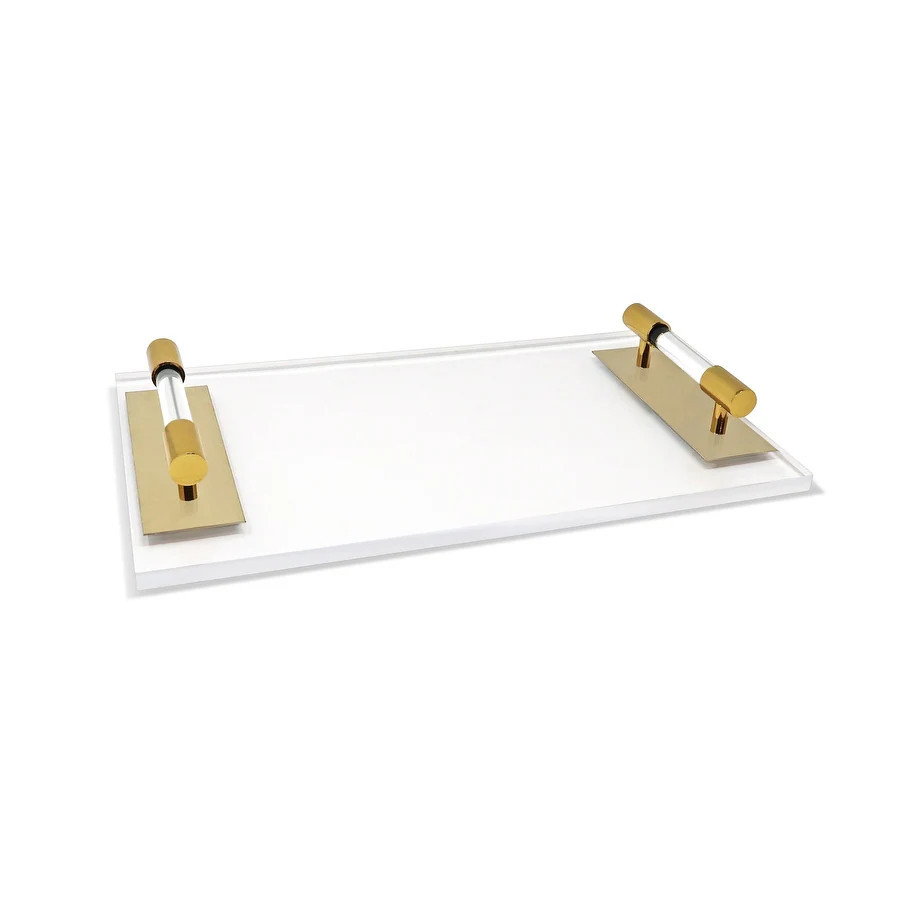 Acrylic Tray with Gold Handles | Bed Bath & Beyond