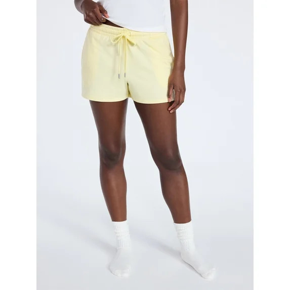 Joyspun Women's French Terry Knit Lounge Sleep Shorts, 3” Inseam, Sizes XS-3X | Walmart (US)