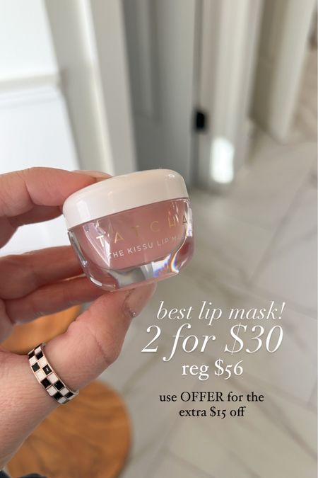 Tatcha lip mask sale— 2 for $30 (reg $56) // first time customers can use OFFER for the extra $15 off // 

#LTKunder50 #LTKbeauty #LTKsalealert
