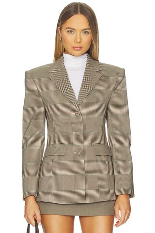 Favorite One Button Blazer in Berry Glen Check

              
    
        
        
           ... | Revolve Clothing (Global)