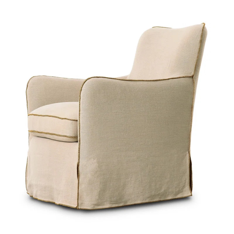 Devon Slipcover Swivel Chair-Broadway Dune | Wayfair North America