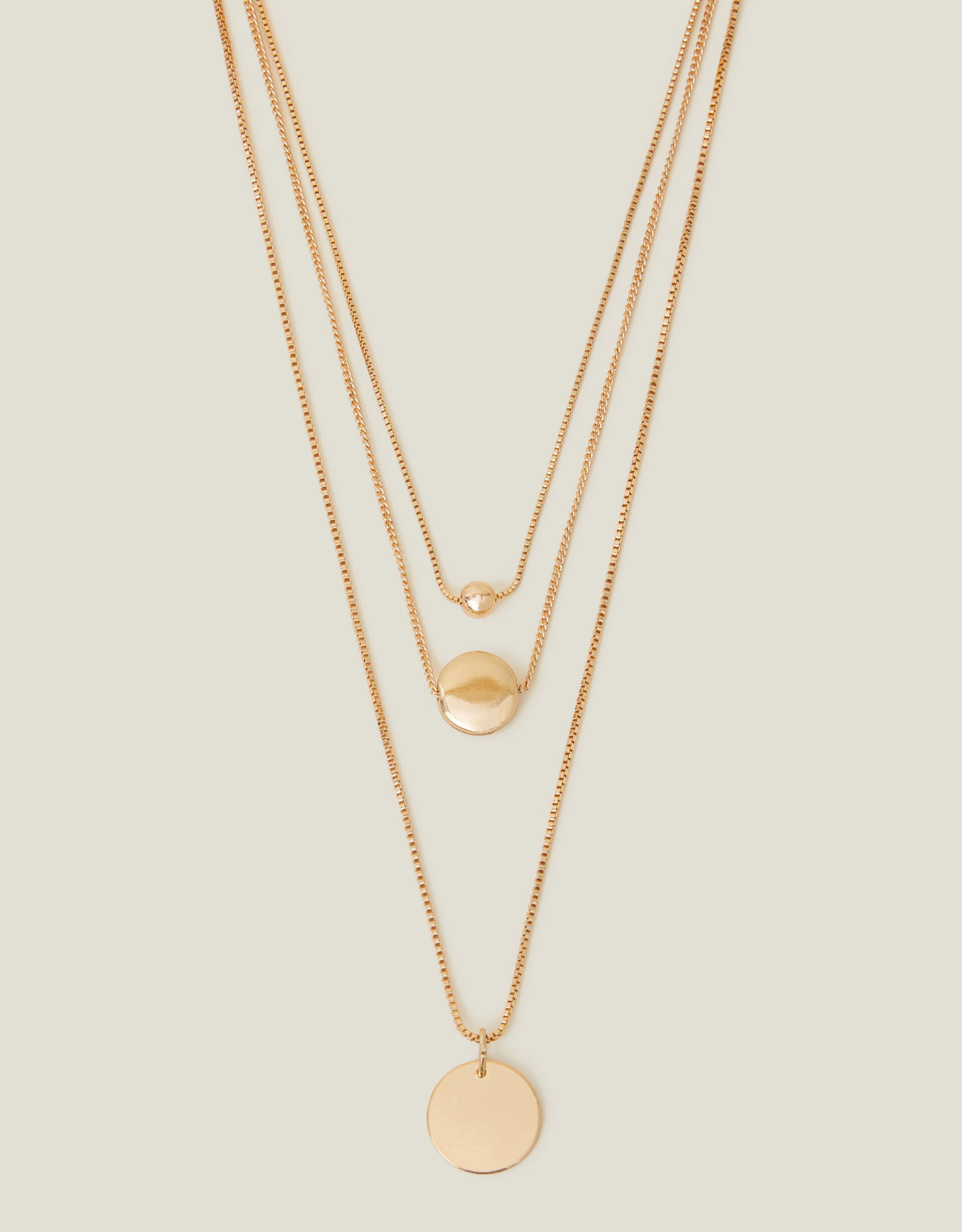 Classic Discs Layered Necklace | Accessorize (Global)
