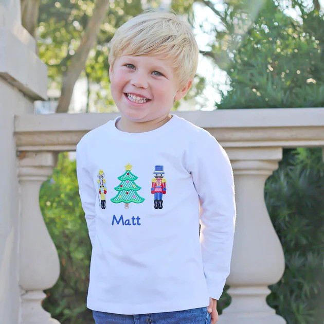 Nutcracker White Long Sleeve Shirt | Classic Whimsy