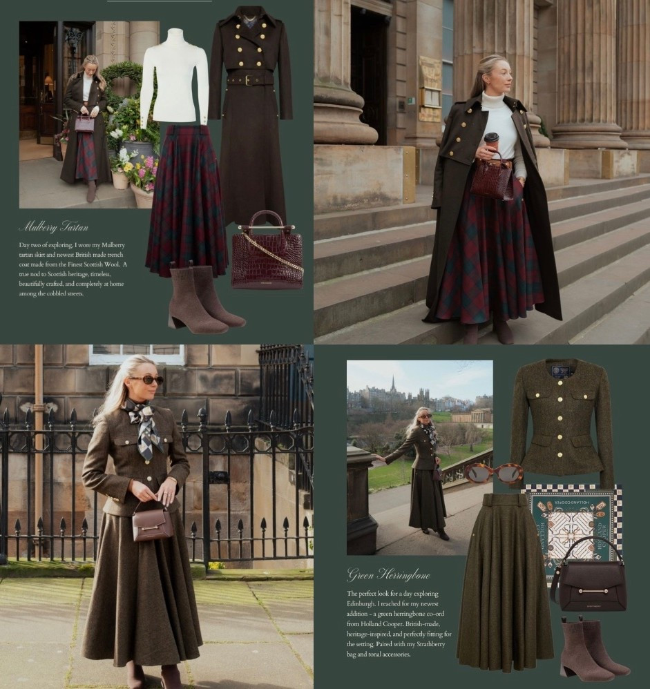 What I wore in Edinburgh. Tailoring, British made tweed from Holland Cooper. Elegant and feminine style. Luxury wardrobe. 

#LTKdayinmylife #LTKspring #LTKgrwm