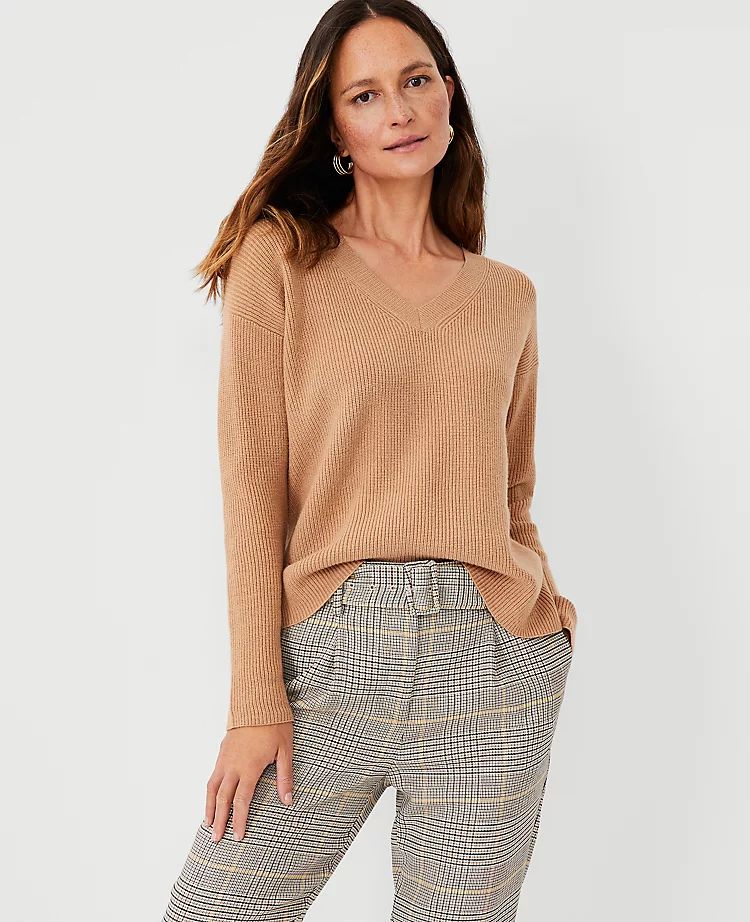 Easy V-Neck Sweater | Ann Taylor (US)