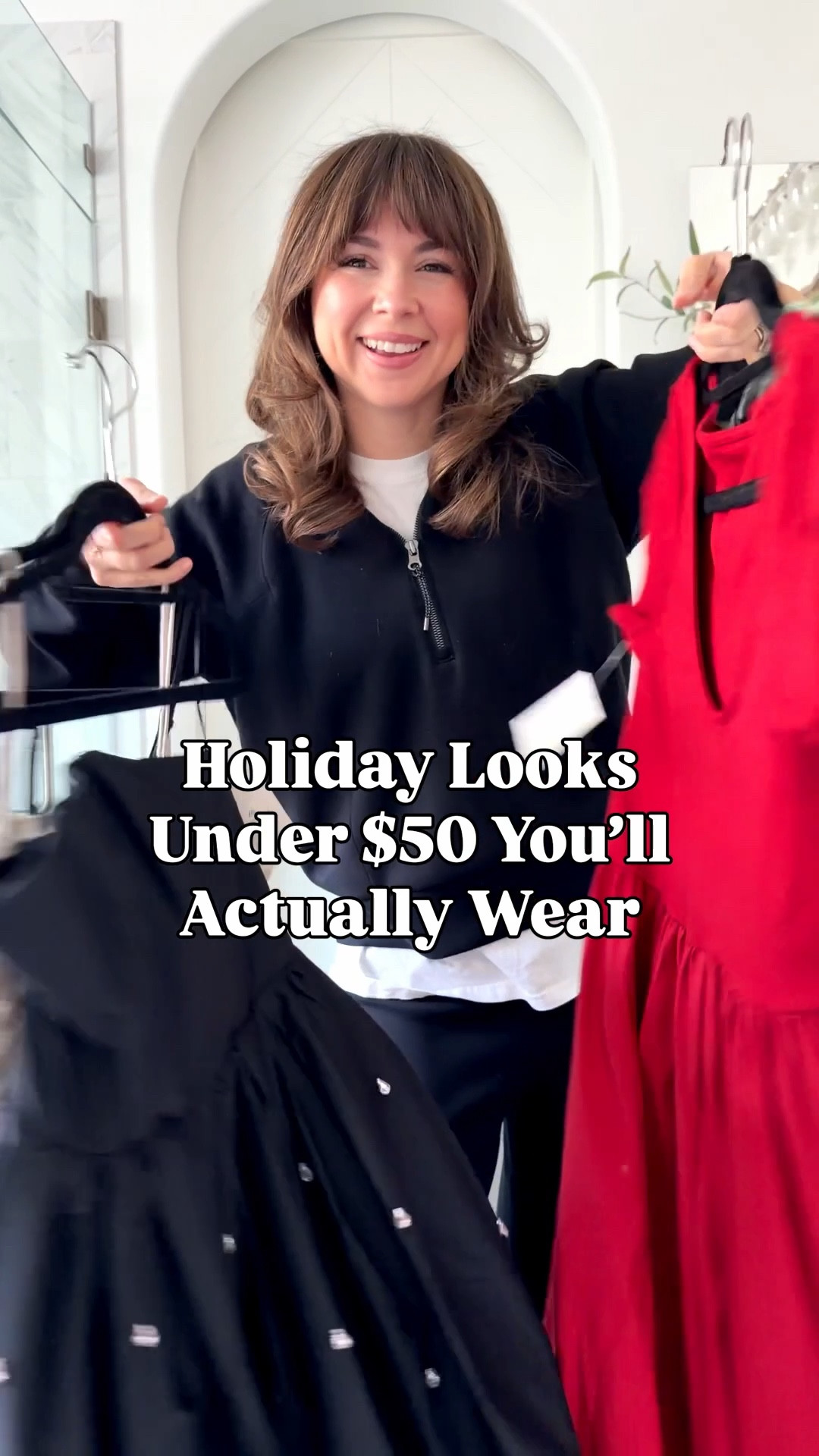 Holiday looks under $50 that still feel luxe.
Sharing petite-friendly outfits that work for holiday parties, school events, brunch, and those last-minute get-togethers. I’m 5’2 and everything here fits beautifully without alterations.

Green dress XS 
Red dress XS 
Gold top XS 
Red jacks XS 
Black dress XS 


#LTKPetite #LTKCyberWeek #LTKHoliday