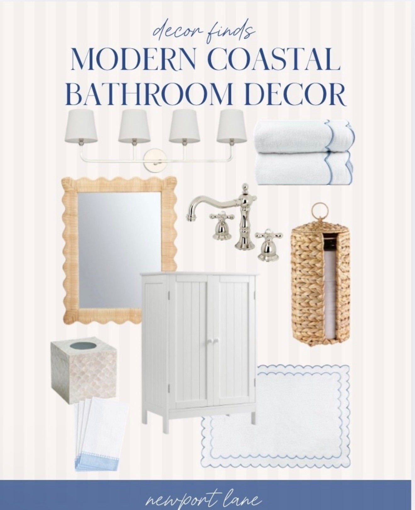 My coastal bathroom decor brings blue and white accents, natural textures, and seaside-inspired pieces for a fresh, spa-like feel. I love how these curated coastal bathroom finds make the space feel bright, breezy, and designer-inspired. 



#LTKHome #LTKU #LTKOver40