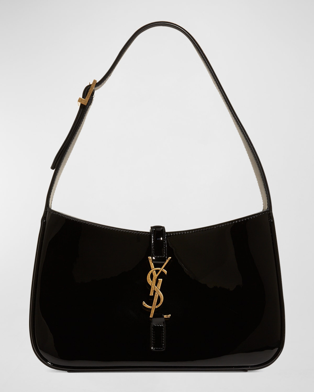 YSL Patent Leather Hobo Shoulder Bag | Neiman Marcus