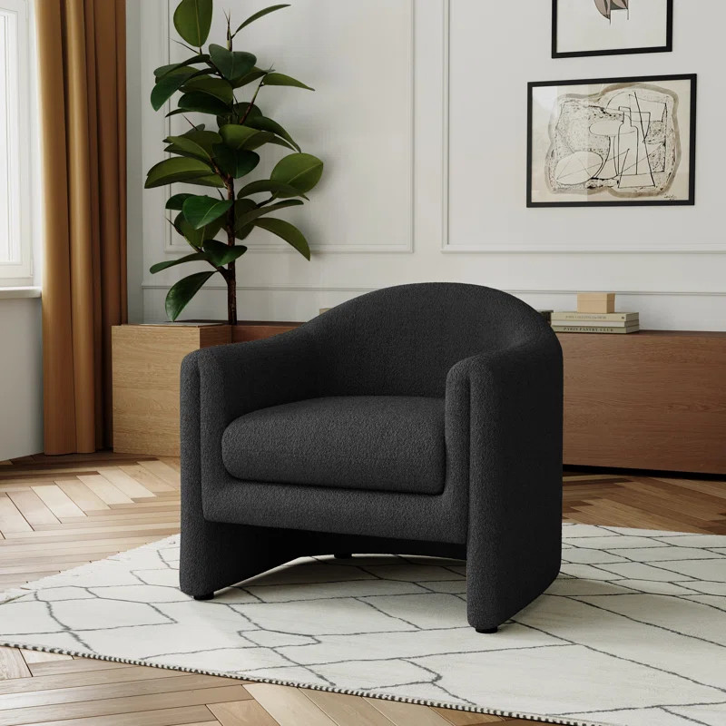 Esly 32" Upholstered Modern-style Barrel Accent Chair | Wayfair North America