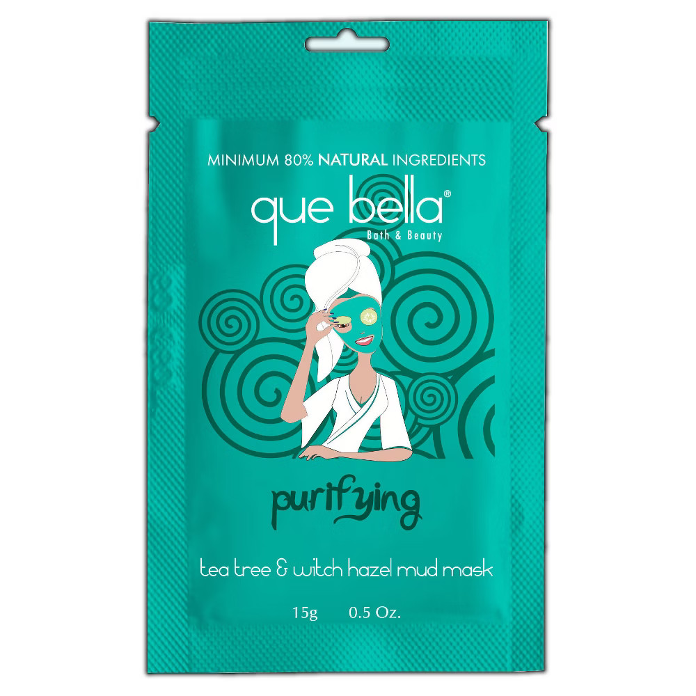 Que Bella Purifying Tea Tree and Witch Hazel Mud Mask - 0.5 oz | Target