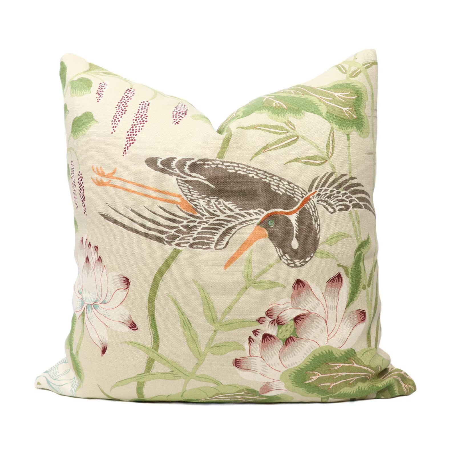 Schumacher Lotus Garden Pillow Cover in Parchment 172936 // - Etsy | Etsy (US)