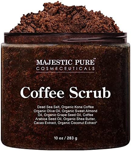 Majestic Pure Arabica Coffee Scrub - All Natural Body Scrub for Skin Care, Stretch Marks, Acne & ... | Amazon (US)