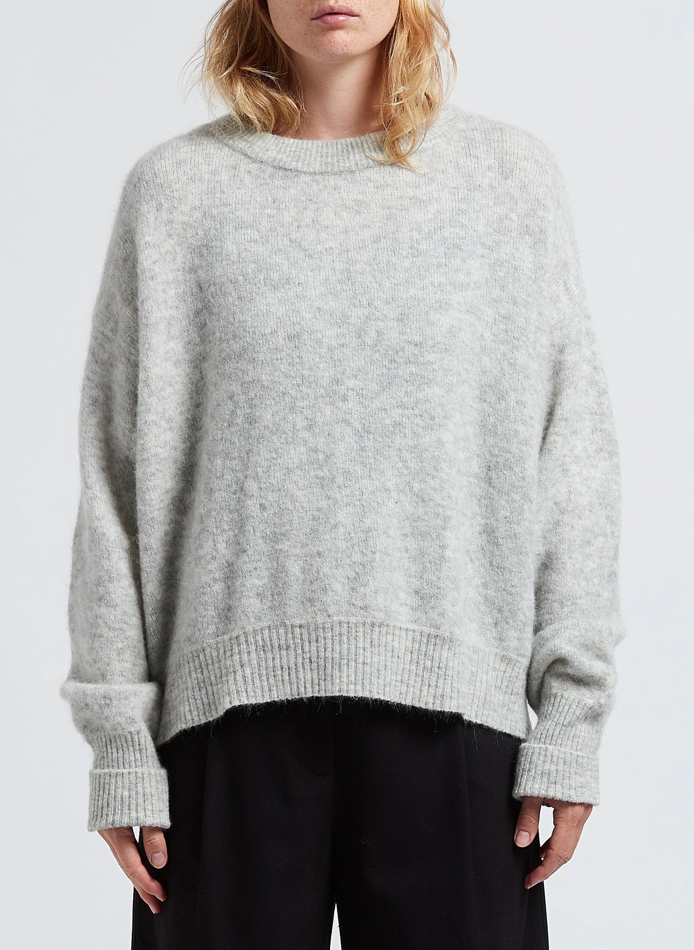 Pull ample col rond en laine mélangée vitow Gris American vintage - Femme | Printemps.com | Printemps.com (FR & UK)