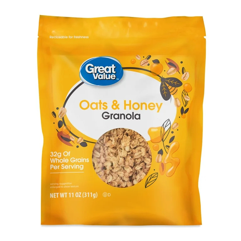 Great Value Oats & Honey Granola, 11 oz | Walmart (US)
