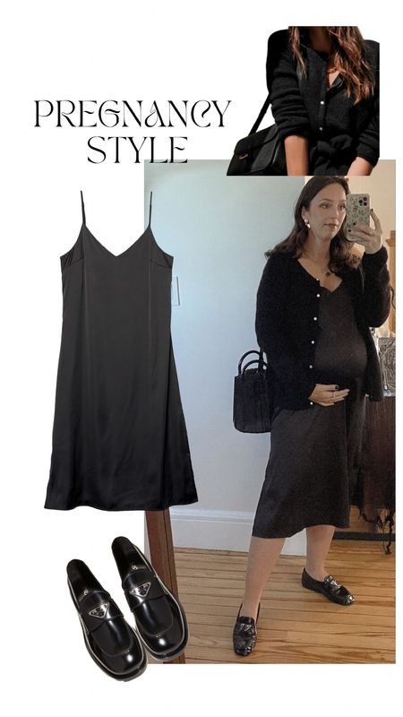 Wearing a size Medium in dress and cardigan.

Pregnancy style, fall pregnancy style, fall maternity style, amazon maternity style, sezane maternity style, Parisian pregnancy style, Parisian maternity style, amazon prime day, black slip dress, black cardigan, black loafers, fall outfits

#LTKbaby #LTKSeasonal #LTKunder100