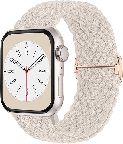 Braided Solo Loop Compatible with Apple Watch Band 38mm 40mm 41mm 42mm 44mm 45mm 49mm for Women M... | Amazon (US)