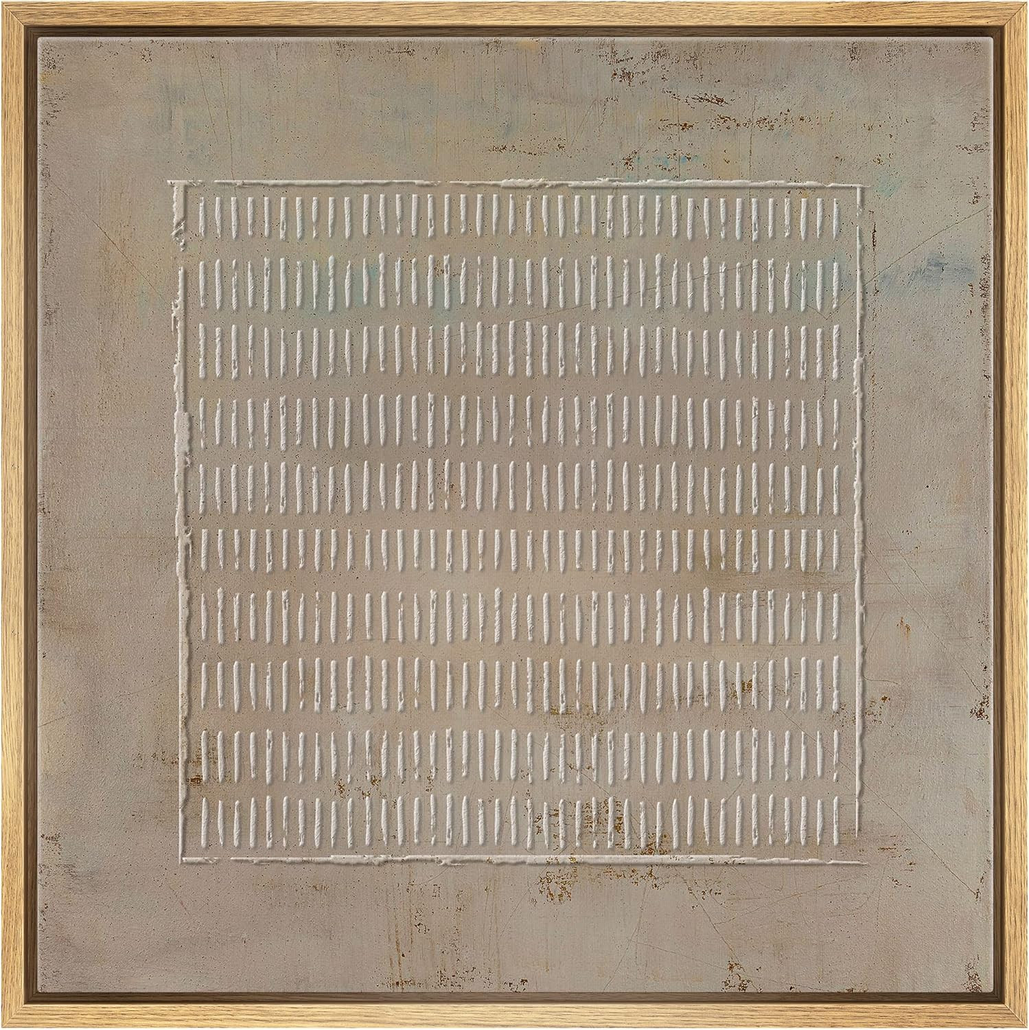 SIGNWIN Framed Canvas Print Wall Art Grunge Pastel Geometric Line Collage Abstract Shapes Illustr... | Amazon (US)