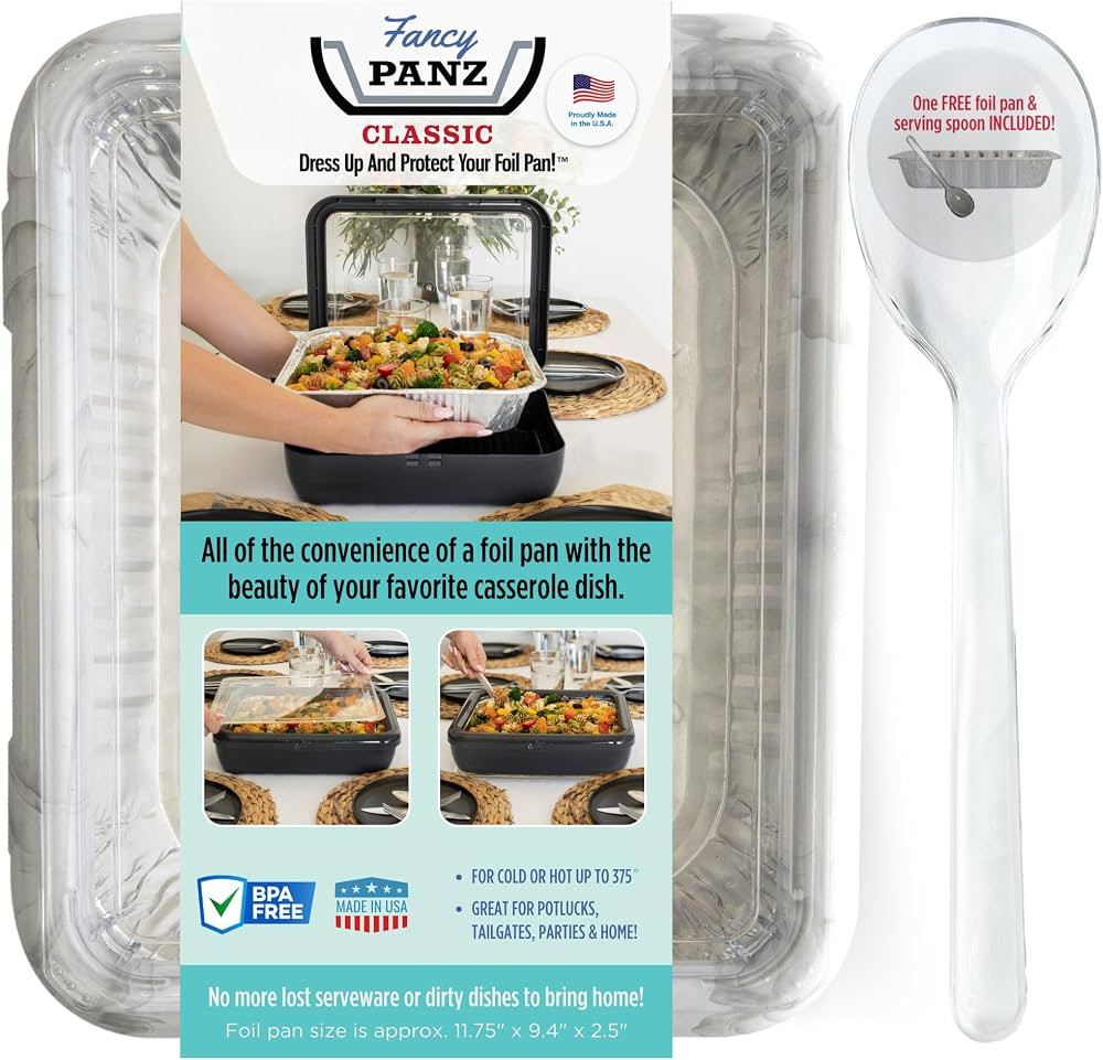 Fancy Panz Classic Pan, Dress Up & Protect Your Foil Pan, Made in USA, Fits Half Size Foil Pans. ... | Amazon (US)