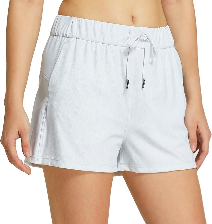 Willit Women's Yoga Lounge Shorts Hiking Active Running Workout Shorts Comfy Travel Casual Shorts wi | Amazon (US)