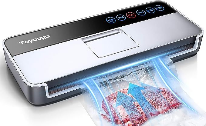 toyuugo Vacuum Sealer Machine, Full Automatic Food Sealer (-95Kpa), Powerful Air Sealing System M... | Amazon (US)