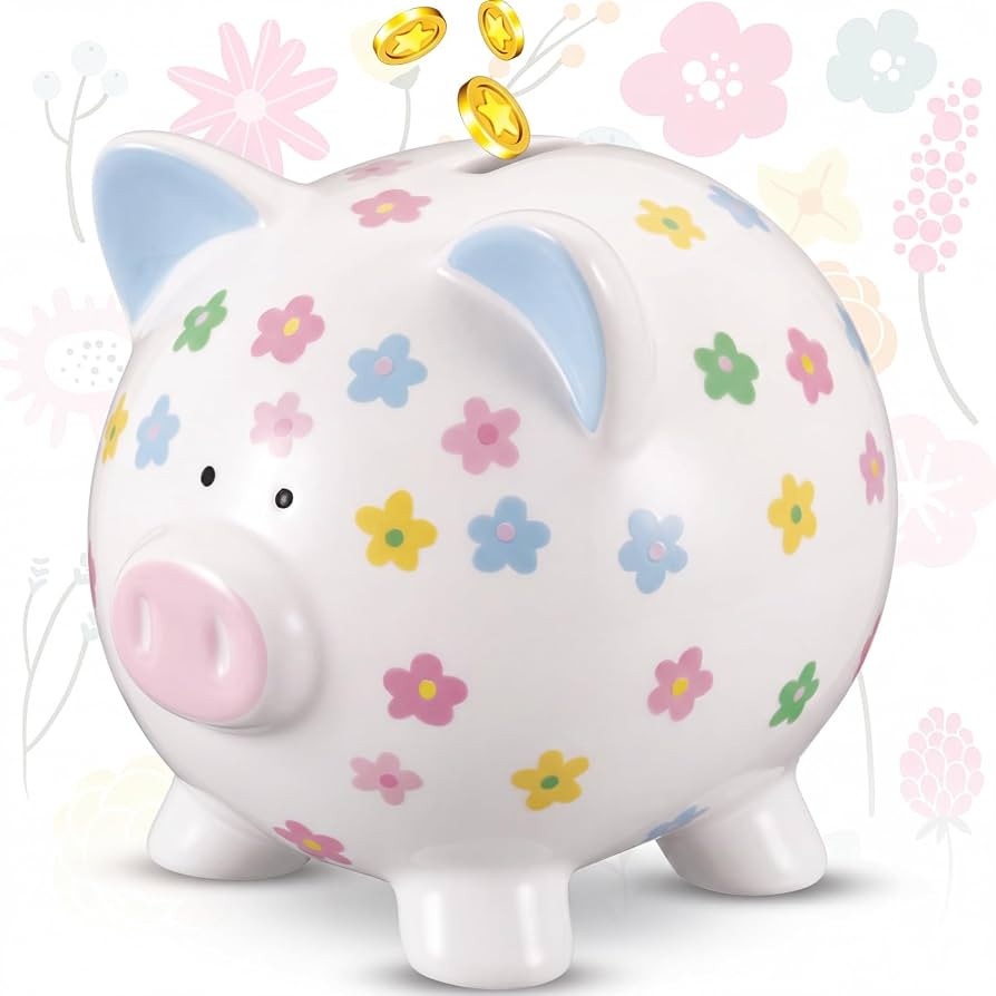 Funnymoom Ceramic Piggy Bank Mini Cute Piggy Coin Storage Jar Porcelain Decor Coin Box Pig Money ... | Amazon (US)