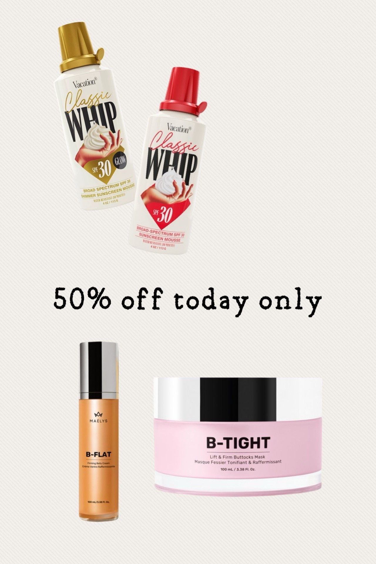 50% off! Today only!
.


#LTKgrwm #LTKmorningroutine #LTKselfcare