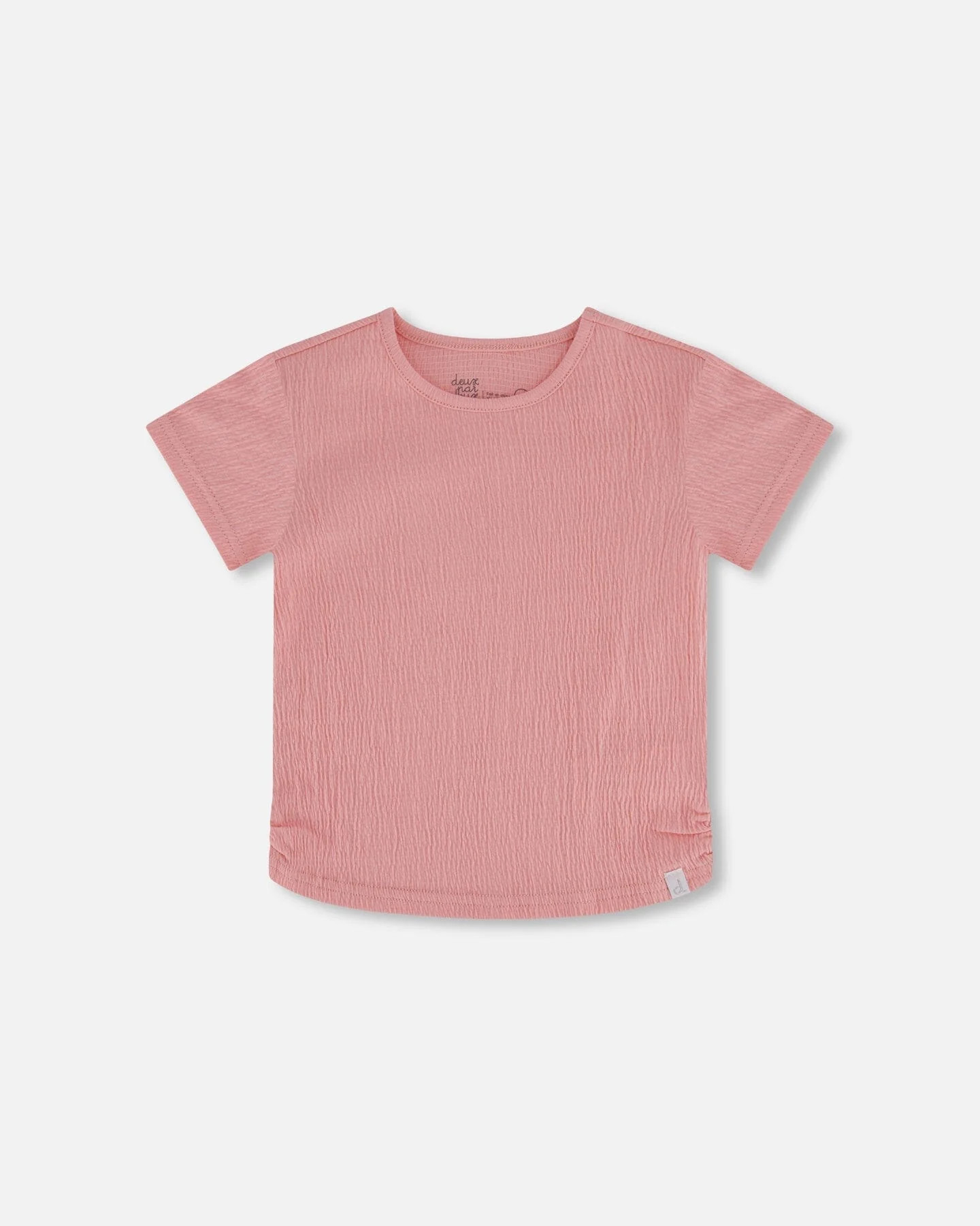 Crinkle Jersey Top Silver Pink - Deux par Deux | Deux par Deux Childrens Designer Clothing