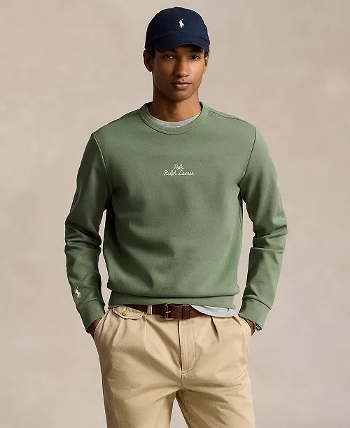 Polo Ralph Lauren Men's Embroidered-Logo Double-Knit Sweatshirt - Macy's | Macy's