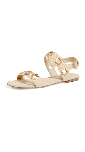 Larroude Women's Milan Flat Sandals, Beige, Tan, 11 Medium US | Amazon (US)