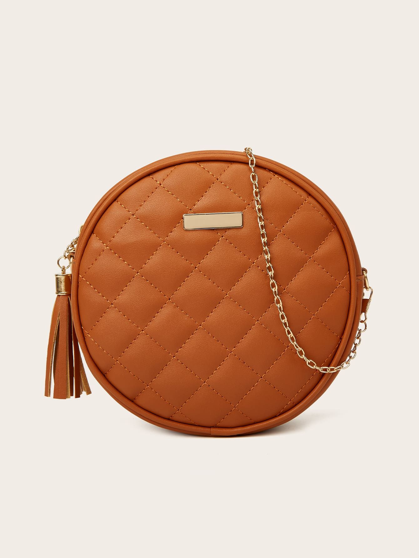 Tassel Decor Quilted Crossbody Bag | SHEIN