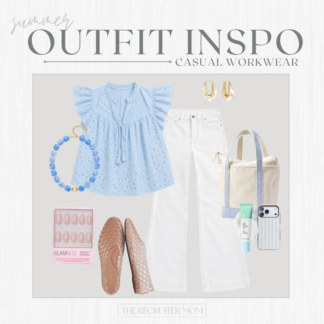 All white everything with a pop of blue — summer business casual perfection! 

 #workwear #SummerOutfit

#LTKSeasonal #LTKMidsize #LTKWorkwear