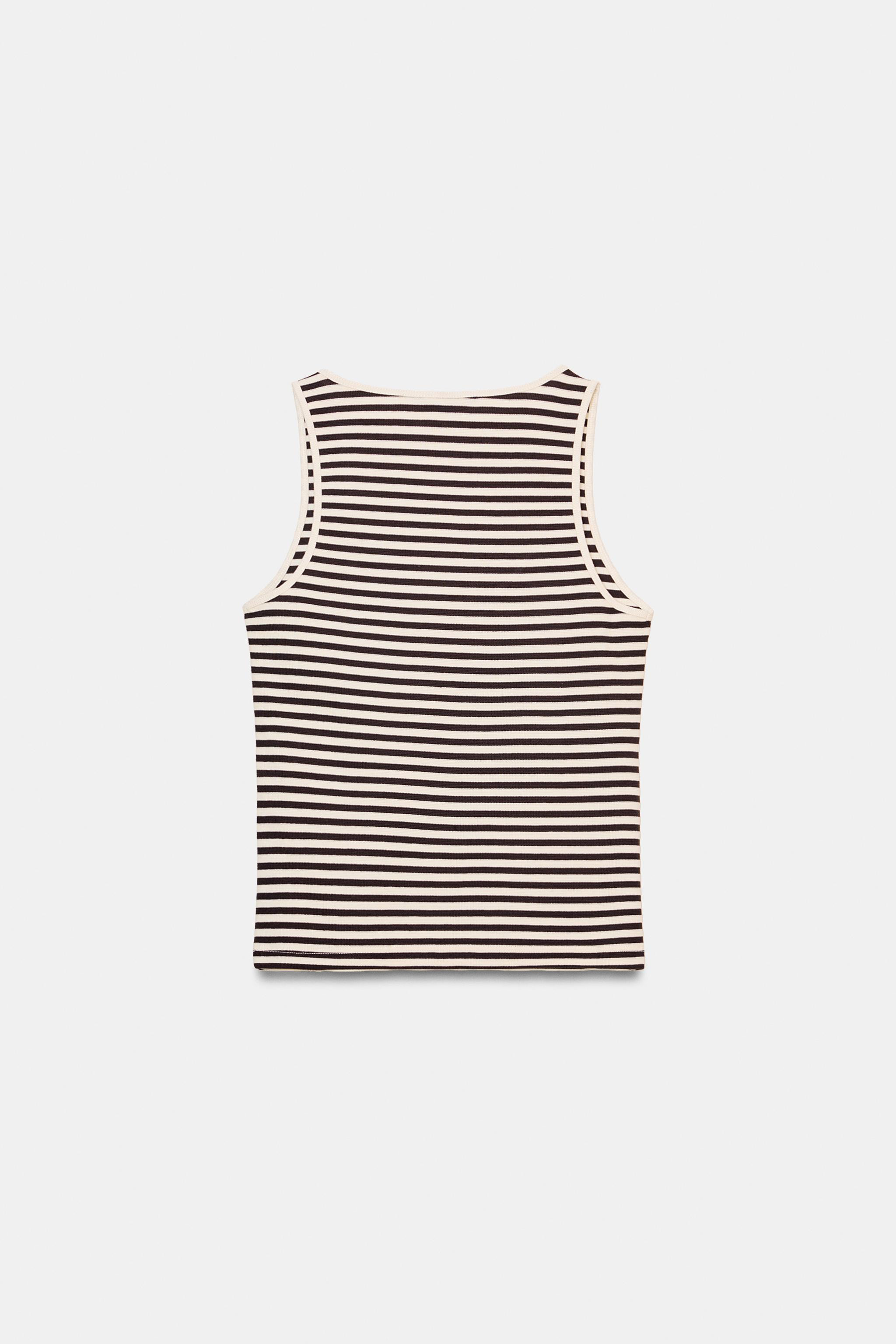 TOP À RAYURES SANS MANCHES | Zara FR