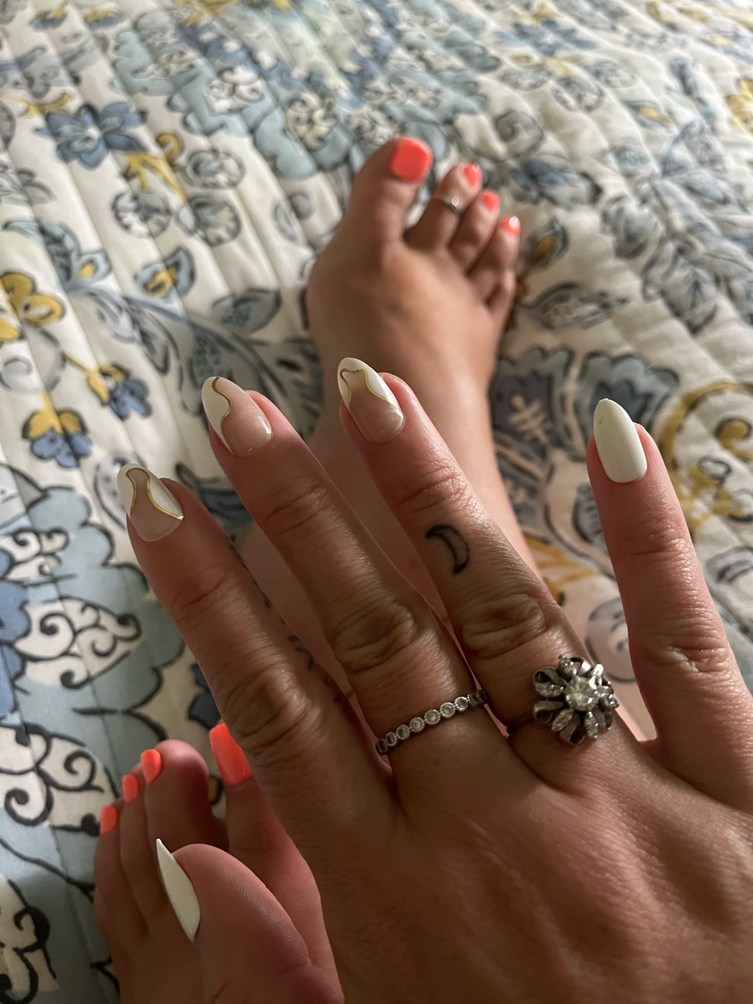 Summer nails and toes! First time trying press ons on the footsies and I LOVE them so far! 

#LTKStyleTip #LTKBeauty #LTKxWalmart