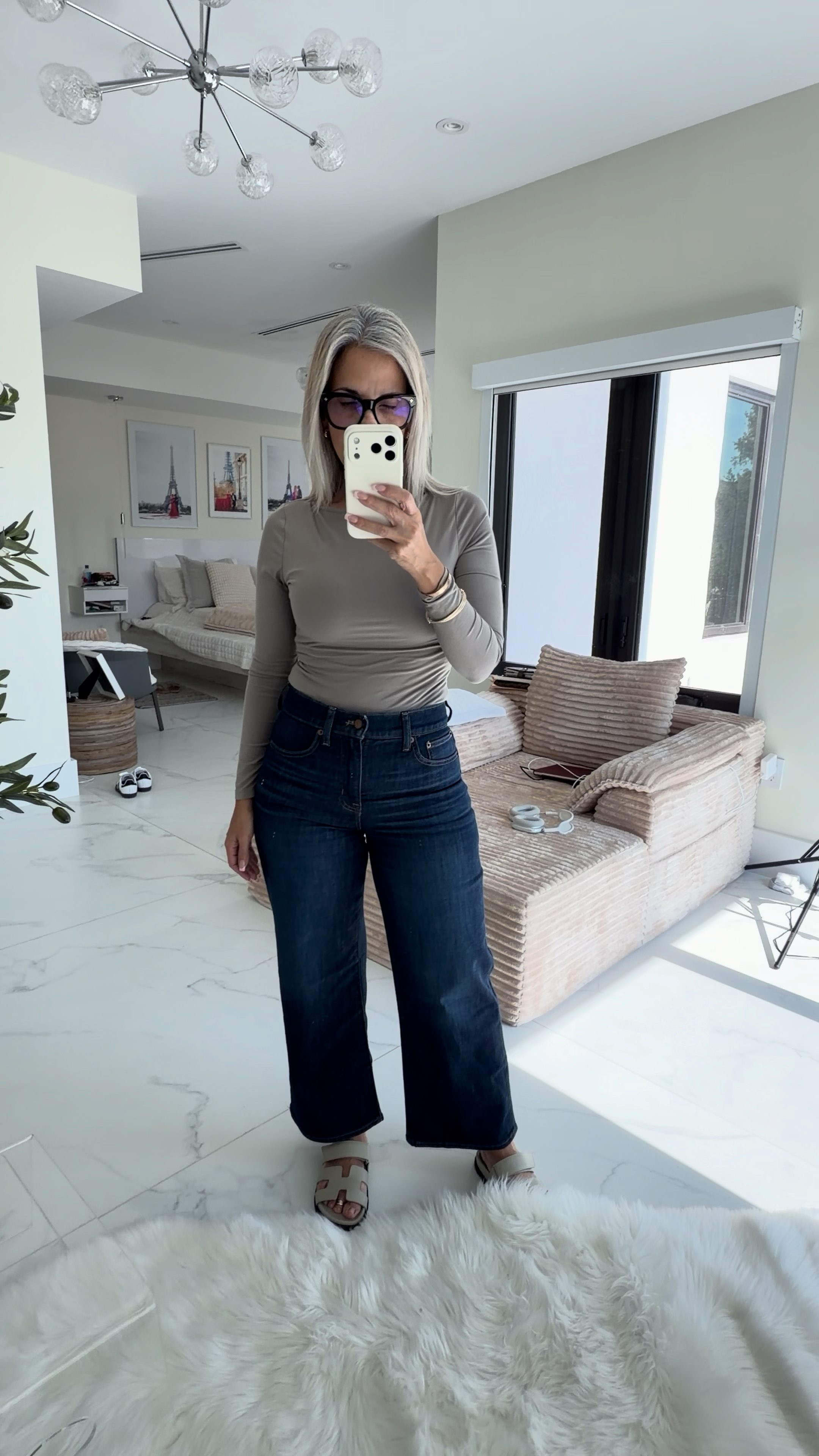 Jumping on the Wide-leg cropped jeans trend. Found these jeans at J. Crew, they are super soft, available in different washes and also run true to size. 

 #LTKgrwm #LTKootd