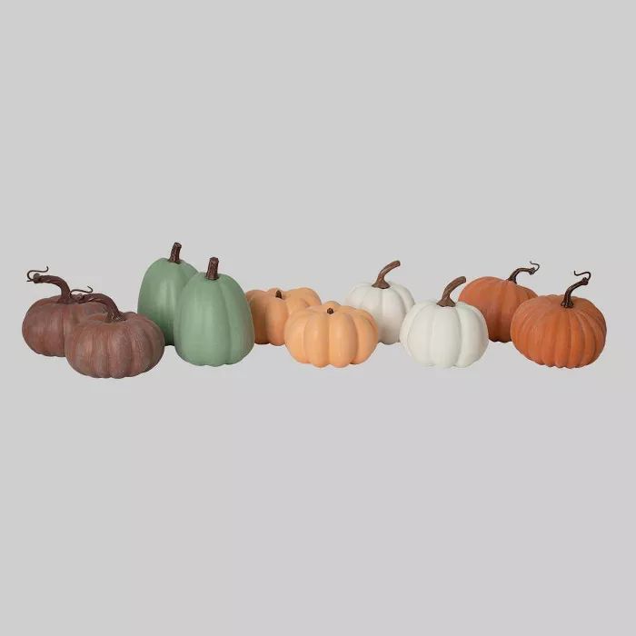 10ct Small Foam Pumpkins Orange/Green/White/Brown - Bullseye's Playground™ | Target