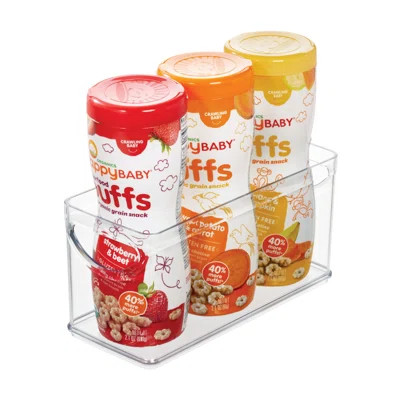 iDesign Recycled Plastic Pantry Storage Bin with Integrated Handles – 10” x 4.25” x 5”, Clear Bin | Wayfair Professional