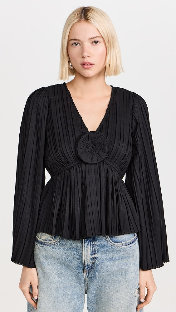 Sea Nomi Solid Rosette Top | Shopbop | Shopbop