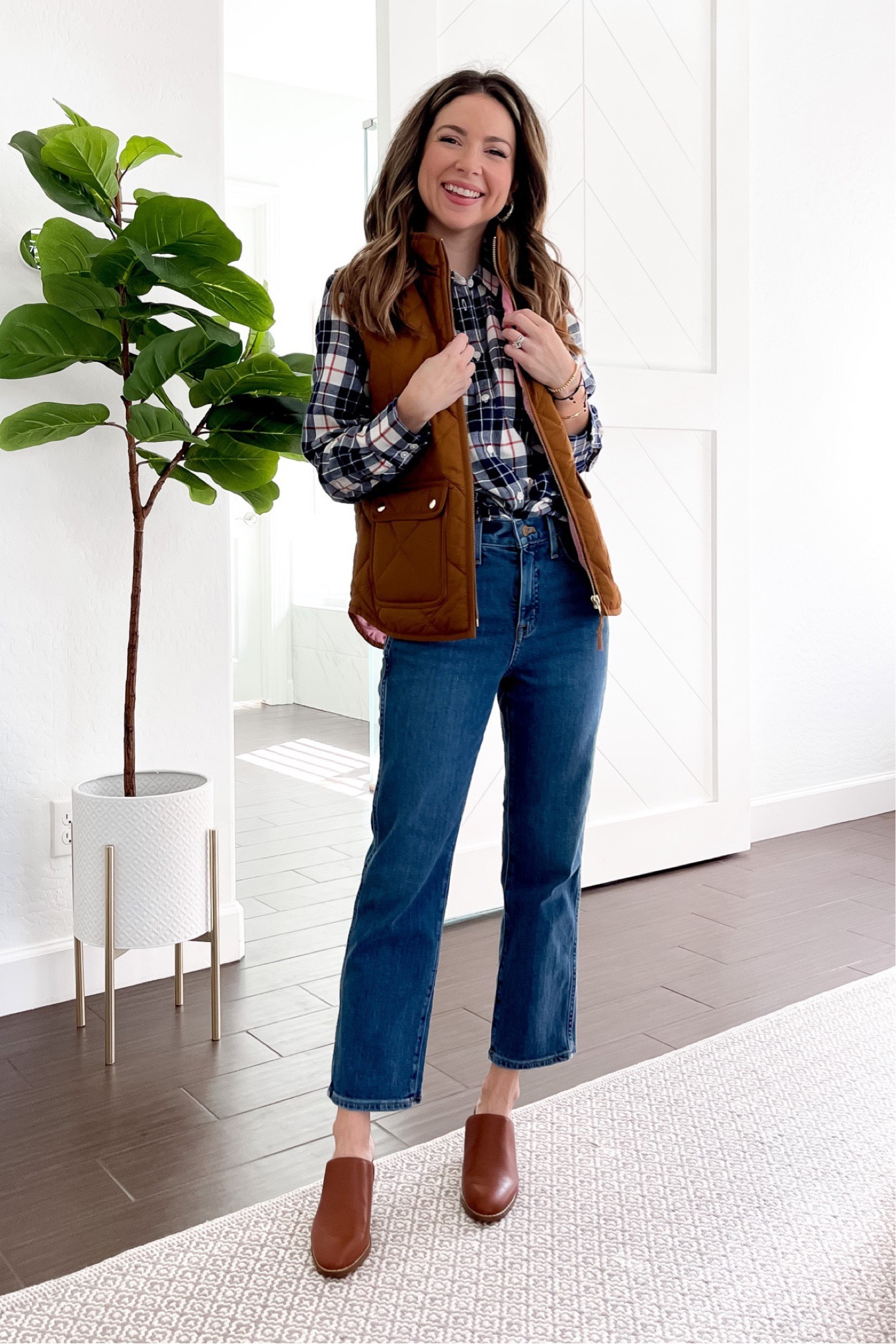 Plaid shirt, vest and jeans / fall outfit 

#LTKSeasonal #LTKshoecrush #LTKunder100