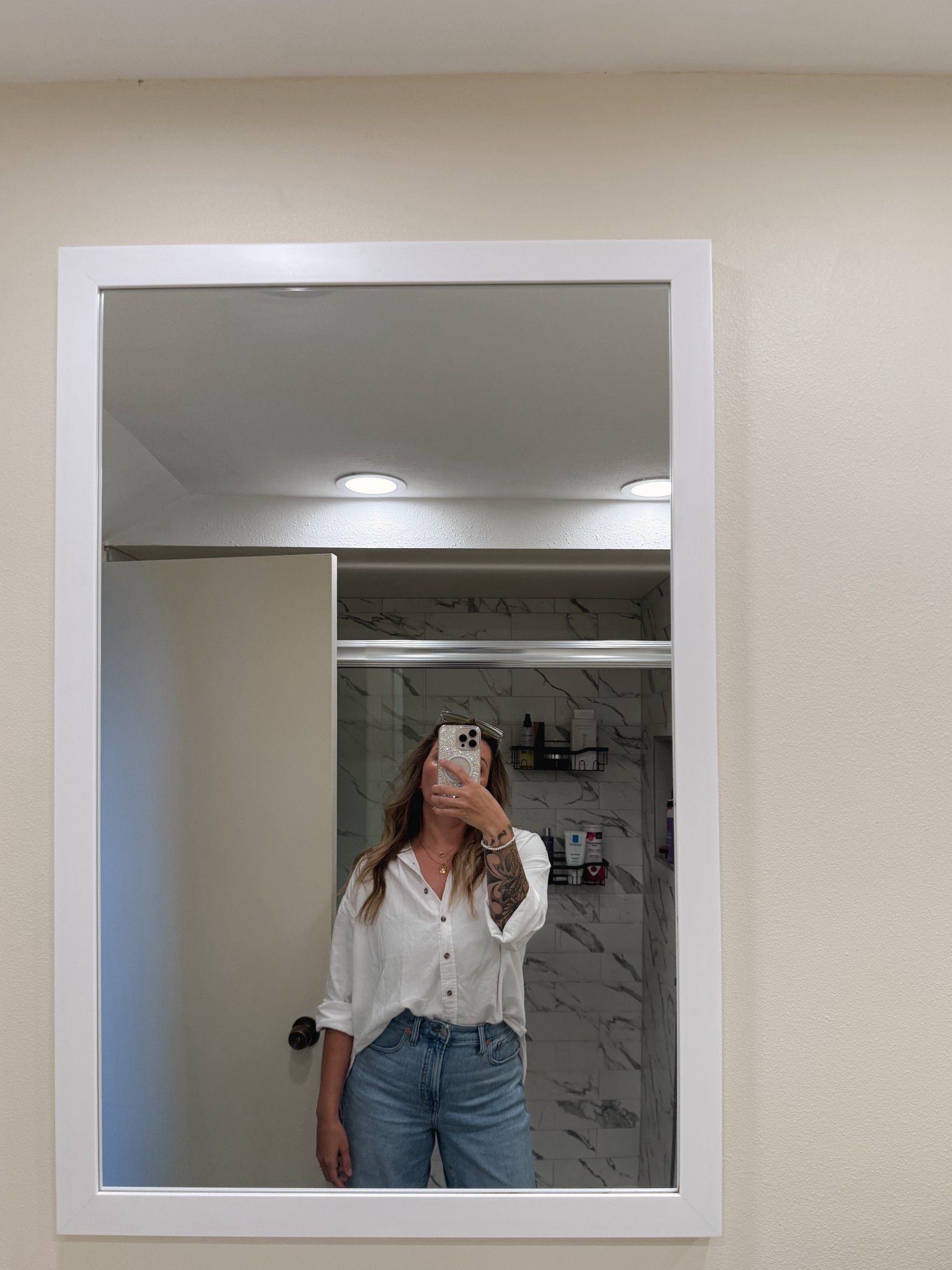 Button-up, good jeans, and barefoot energy 

travel outfit, summer mom outfit, casual summer look, mom jeans outfit, button up shirt outfit, easy everyday outfit

#LTKMidsize #LTKTravel #LTKWorkwear