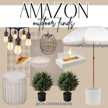 Outdoor finds on Amazon including rugs, umbrella, faux plants, market lights and more! 

Amazon finds, Amazon home, Amazon outdoor, outdoor decor, outdoor furniture, outdoor essentials, summer essentials, fire pit, citronella candle, Amazon essentials 

#LTKHome #LTKSeasonal