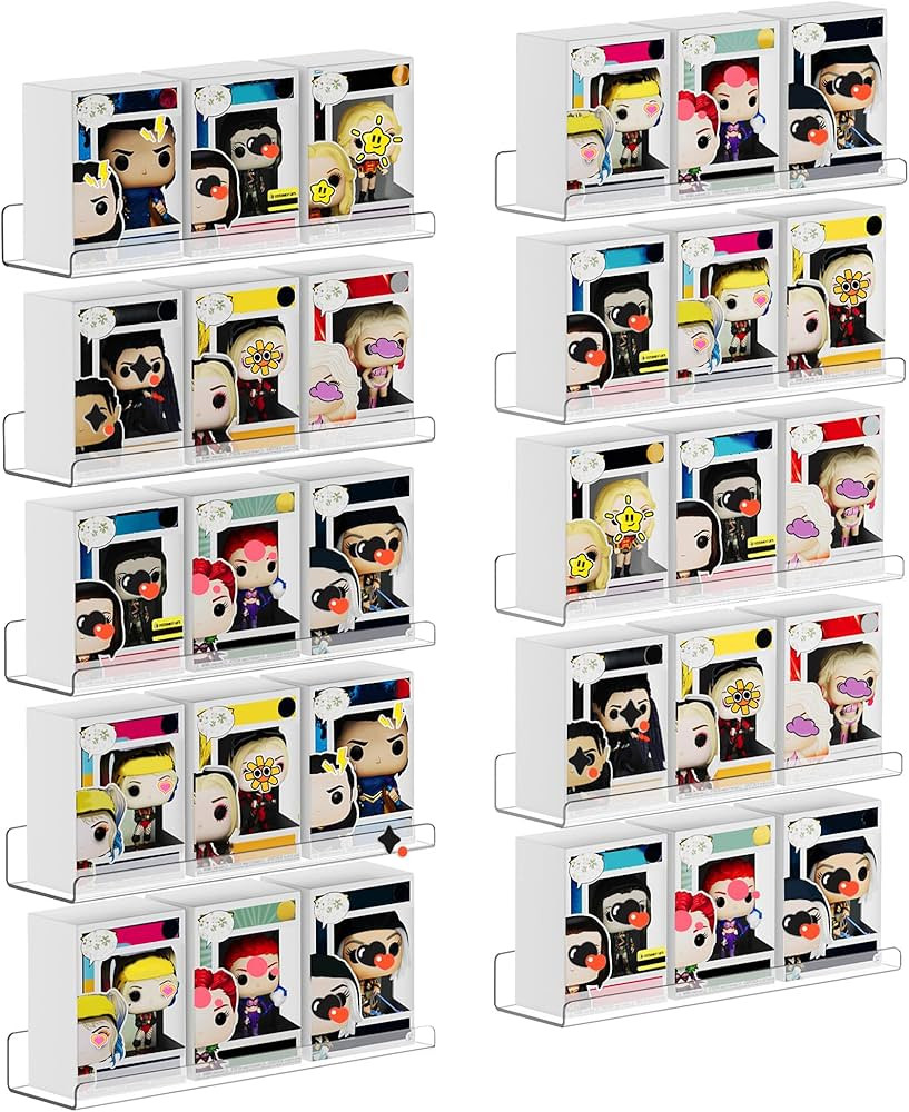 upsimples Clear Acrylic Shelves for Wall Storage, 15" Acrylic Floating Shelves Wall Mounted, Kids... | Amazon (CA)