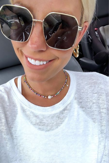 The best white tee I’ve ever owned!!!’ Also, just got these necklaces and obsessed!!!!!

#LTKstyletip #LTKunder50 #LTKsalealert