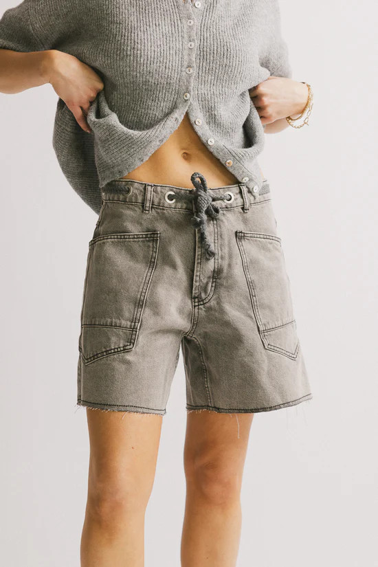 Finneas Denim Shorts in Grey | Böhme US