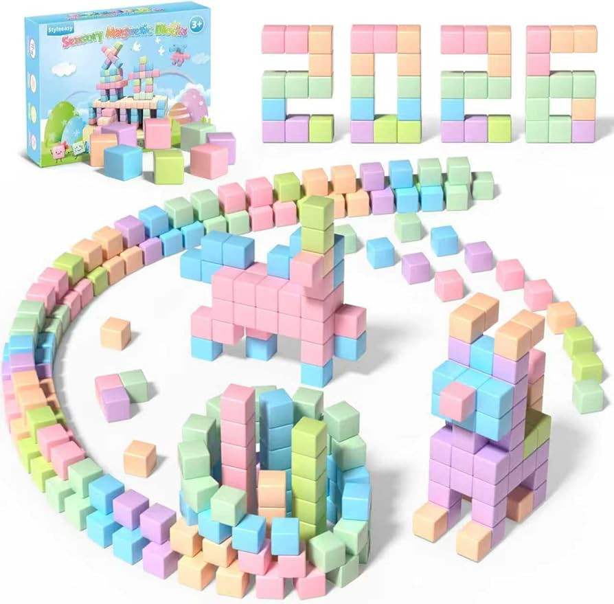 30PCS Magnetic Blocks, Waterproof Building Blocks, Macaron Colors Cubes, Preschool Classroom Must... | Amazon (US)