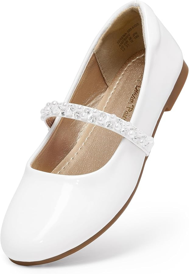 DREAM PAIRS Girls Mary Jane Dress Shoes Ballerina Flats for Wedding, Party (Toddler/Little Kid/Bi... | Amazon (US)