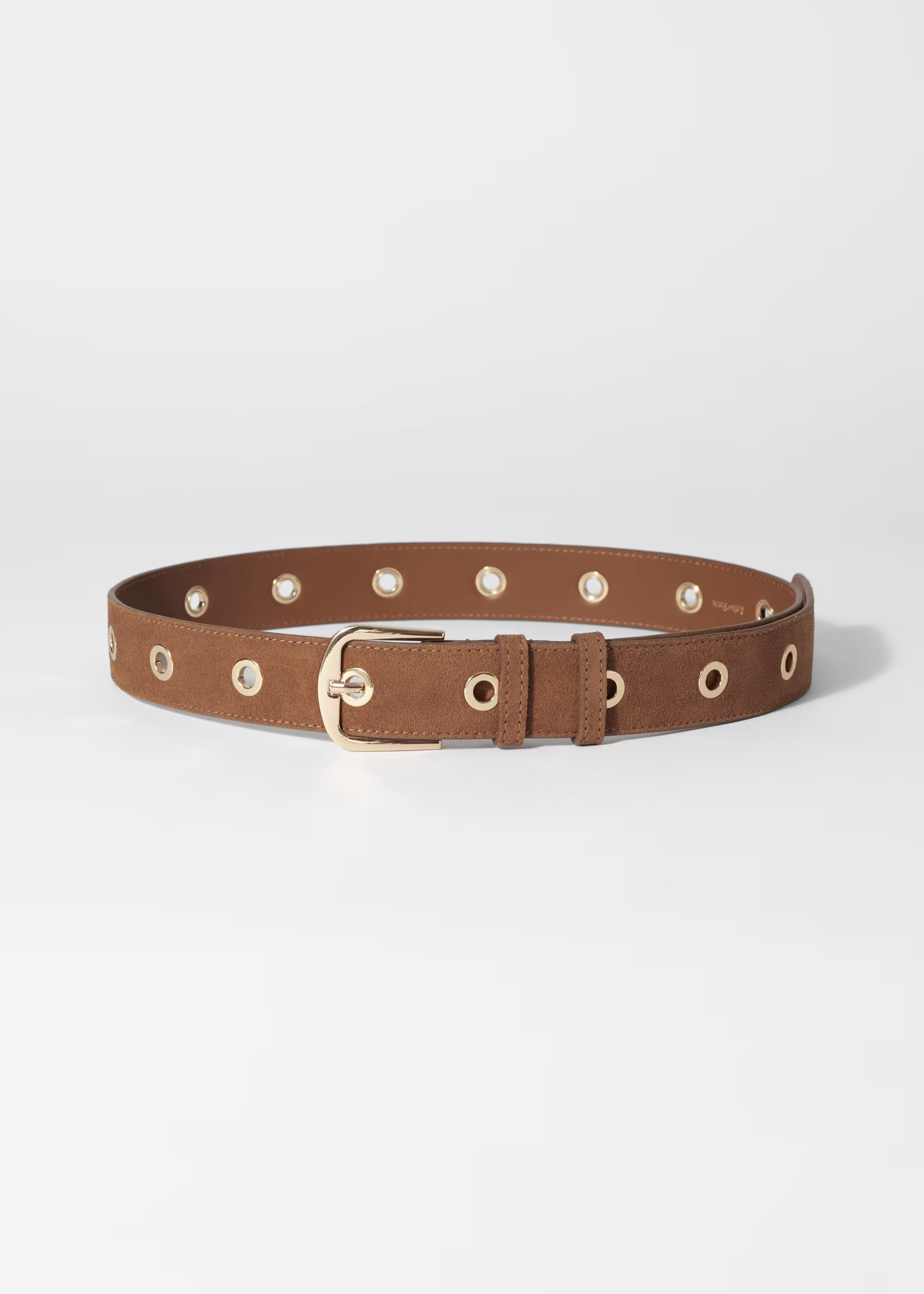 Eyelet-Embellished Suede Belt - Brown - & Other Stories - & Other Stories GB | & Other Stories UK
